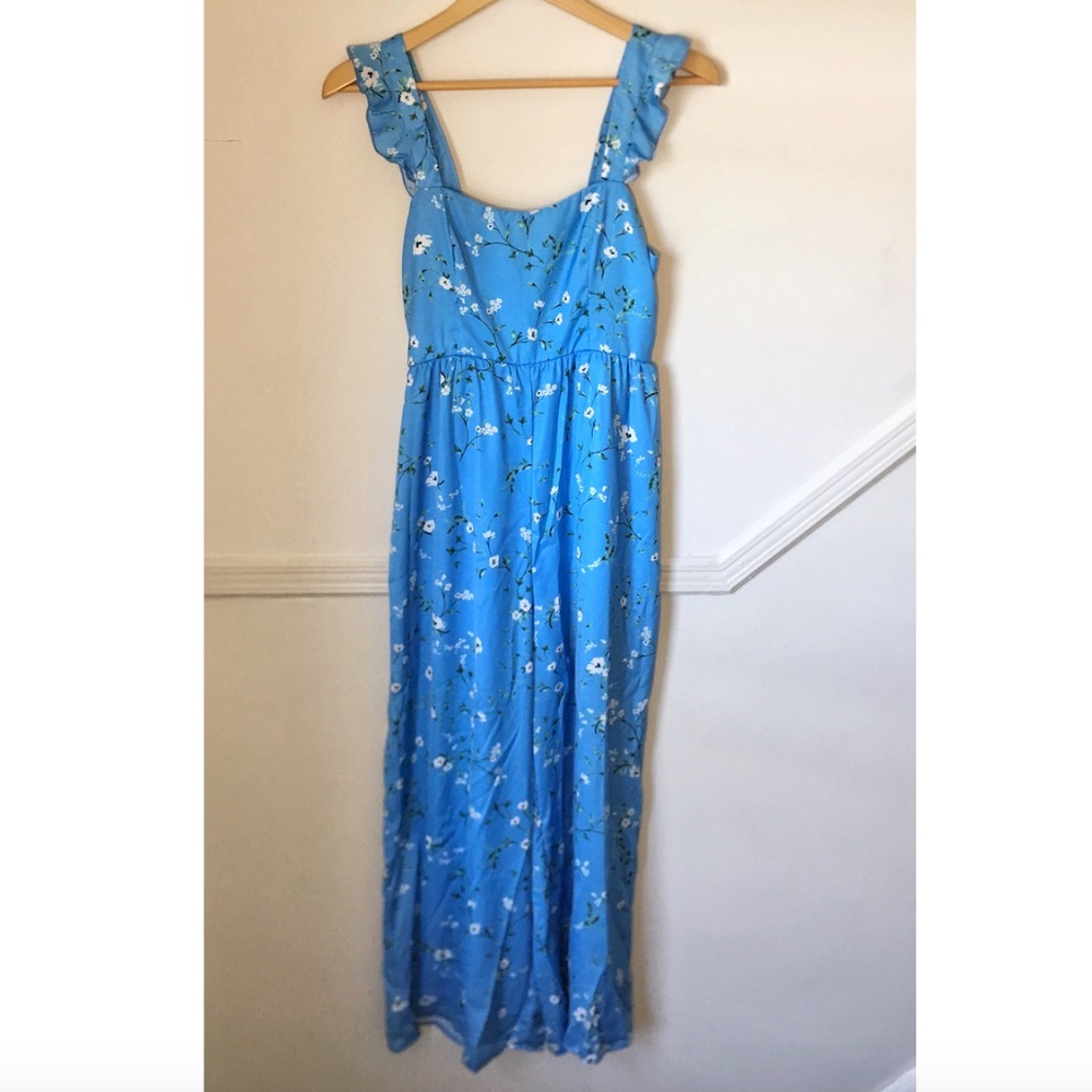 NWT Show Me Your Mumu Floral Gemini Blue Floral Jumpsuit - Picture 3 of 10